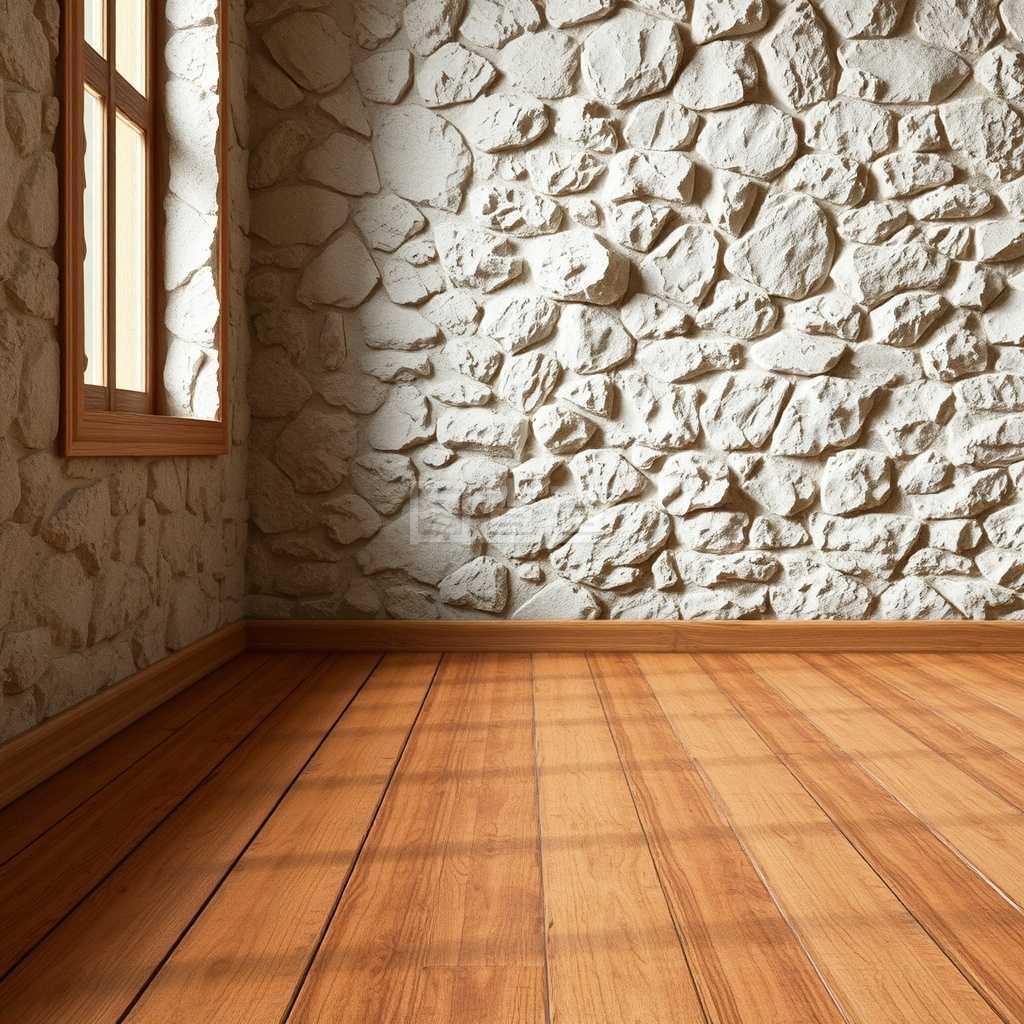 巖壁和木地板。